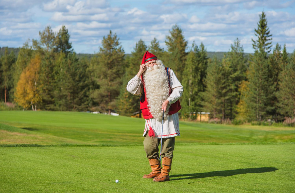 Santa Claus in Santa Village Rovaniemi Lapland Finland